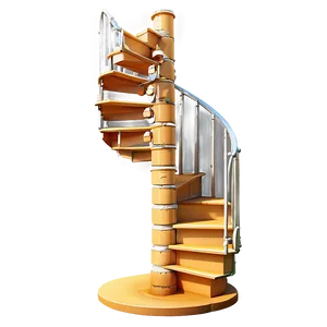 Spiral Staircase With Slide Png 37 PNG image