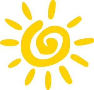 Spiral Sun Icon PNG image