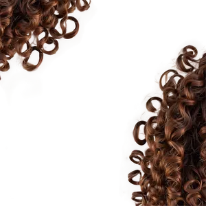 Spiraled Curly Hair Locks PNG 05242024
