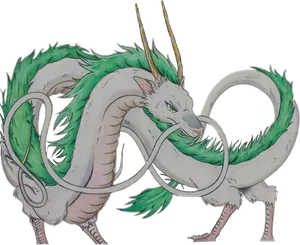 Spirited Away Dragon Haku Illustration PNG image