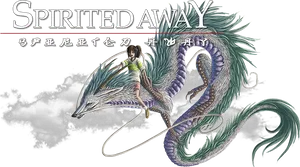 Spirited Away Dragonand Chihiro PNG image