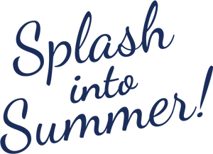 Splash Into Summer Calligraphy PNG image