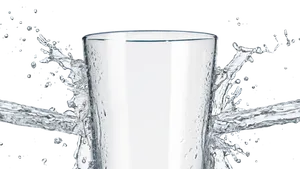 Splashing Water Glass Clear Background PNG image