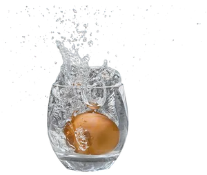 Splashy Egg Dropin Water Glass PNG image