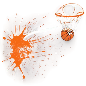 Splatter Basketball Orange Png Ixc PNG image