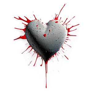 Splatter Heart Love Png 97 PNG image