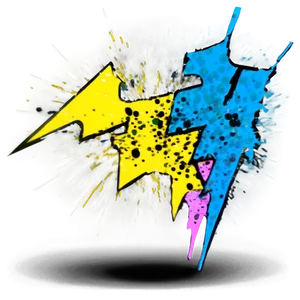 Splatter Lightning Strike Png 31 PNG image
