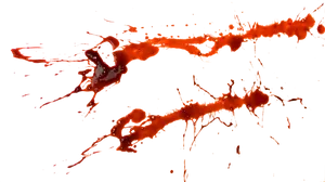 Splattered Bloodon Black Background