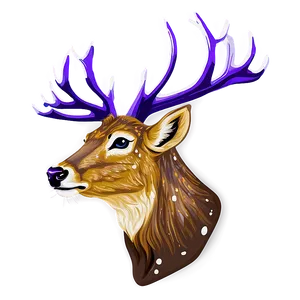 Splattered Paint Deer Head Png 42 PNG image