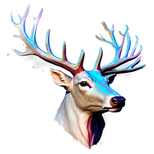 Splattered Paint Deer Head Png 7 PNG image