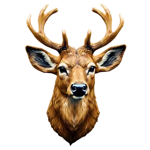 Splattered Paint Deer Head PNG Lga PNG