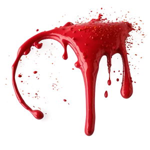 Splattered Red Paint PNG 06132024