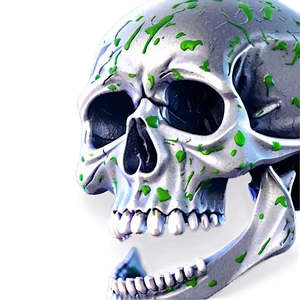 Splattered Skull Graphic Png D PNG image