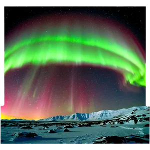 Splendid Aurora Above Horizon Png Ahr PNG image