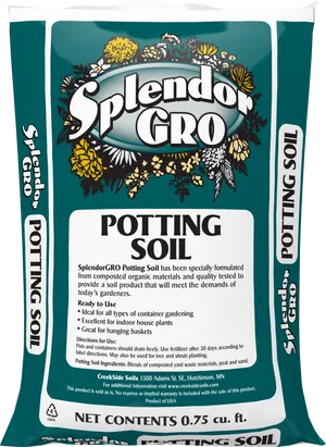 Splendor Gro Potting Soil Bag PNG image