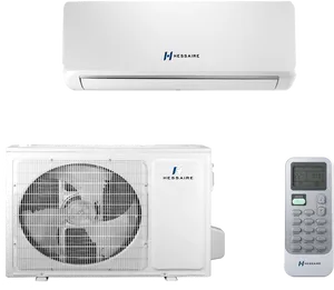 Split A C Unitwith Remote Control Hessaire Brand PNG