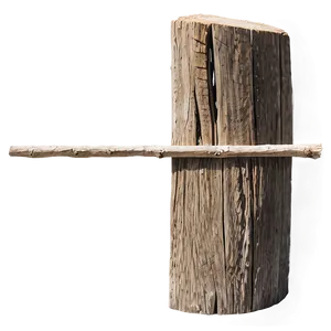 Split Wooden Post Png 06272024 PNG image