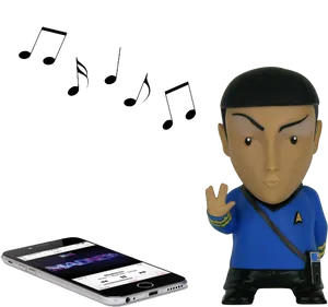 Spock Figure Music Phone.png PNG image