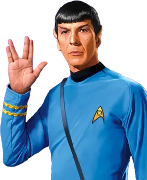 Spock Vulcan Salute Star Trek PNG image