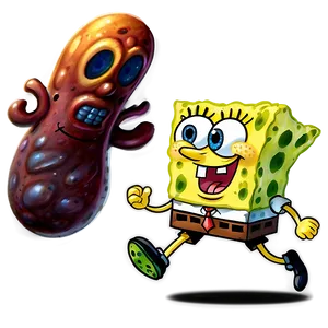 Spongebob Running Away Png 1 PNG image