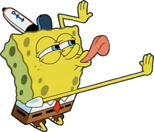 Spongebob Stretching His Face PNG image