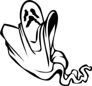 Spooky Ghost Graphic PNG image