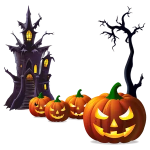 Spooky Halloween Cartoon Scene PNG 55 PNG