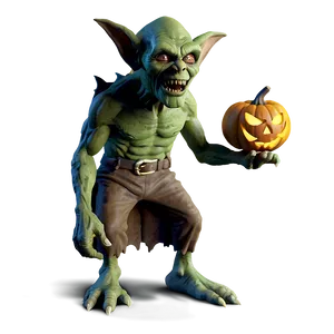 Spooky Halloween Goblin PNG 82