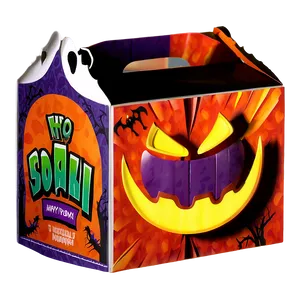 Spooky Halloween Happy Meal Box PNG Onn40 PNG