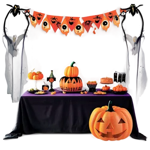 Spooky Halloween Party Decor Png Hwg11 PNG image