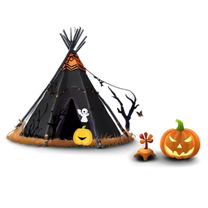 Spooky Halloween Teepee Png Hql3 PNG image