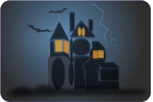 Spooky_ Haunted_ House_ Night_ Scene PNG image