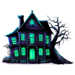 Spooky Haunted House Picture PNG Rfb9