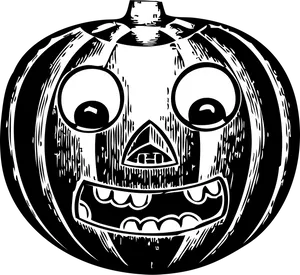 Spooky Jack O Lantern Illustration PNG image