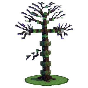 Spooky Minecraft Tree Png 06122024 PNG image