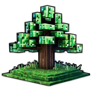 Spooky Minecraft Tree Png Qet PNG image