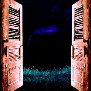 Spooky Open Door At Night PNG Udm PNG