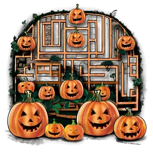 Spooky Pumpkin Patch Maze PNG Ony36