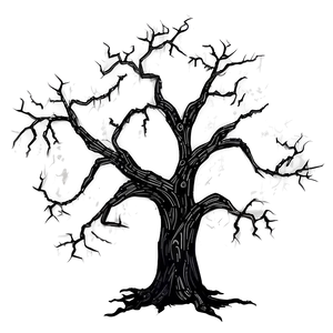 Spooky Tree Illustration PNG Lba48 PNG