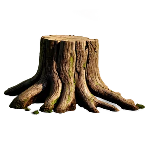 Spooky Tree Stump PNG 06132024