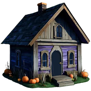 Spooky Witch House PNG 11
