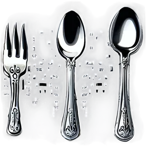 Spoon And Fork Art PNG 06292024