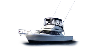 Sport Fishing Boat Isolatedon Water PNG image