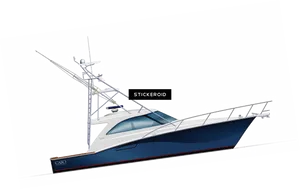 Sport Fishing Yacht Illustration PNG image
