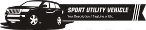 Sport Utility Vehicle Graphic Banner PNG image