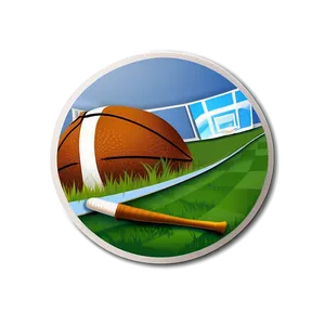 Sports Theme Round Sticker Png 06282024 PNG image