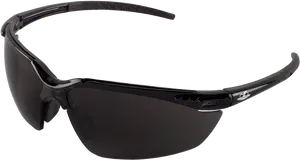 Sporty Black Wraparound Sunglasses PNG image