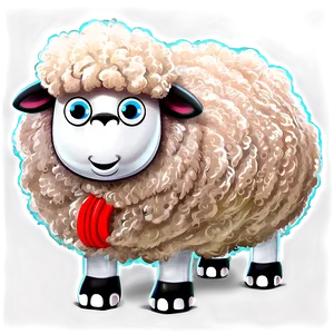 Sporty Cartoon Sheep PNG 06272024
