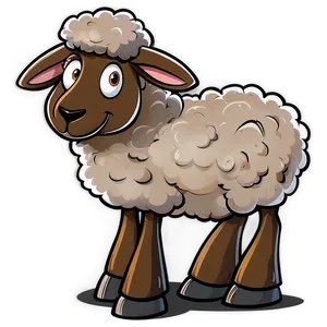Sporty Cartoon Sheep PNG Mst PNG
