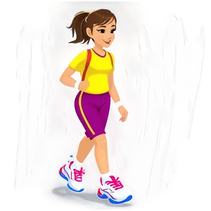 Sporty Girl Cartoon Png Evu PNG image